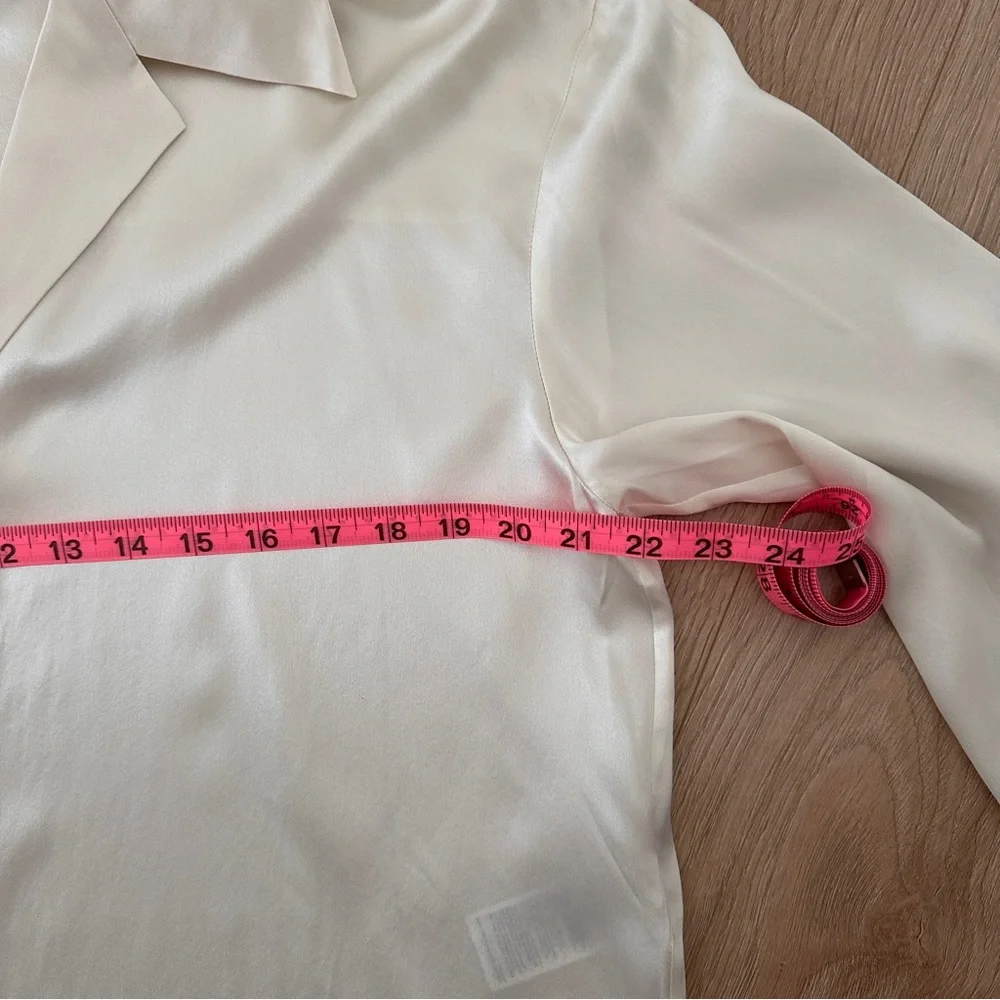 New With Tags 100% Silk Blouse/Shirt sz L - Champagne - Picture 11 of 15